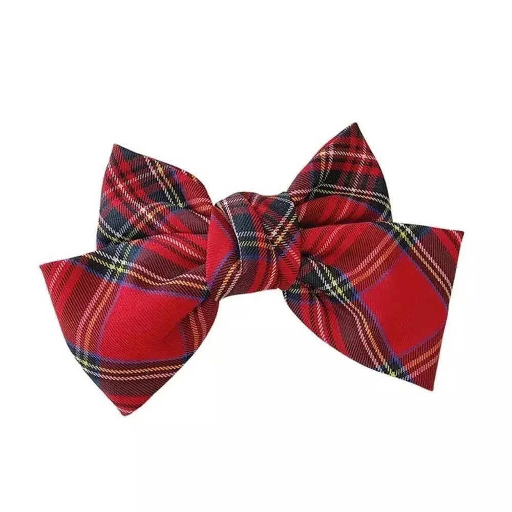 Two new big hair bows alligator clip big girls Christmas 2/$16